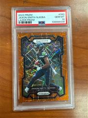 Jaxon Smith-Njigba 2023 Prizm Rookie Card RC Orange Lazer PSA 10